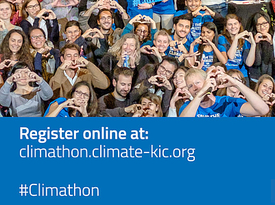 Grafik: Einladungsfolder Climathon Vienna