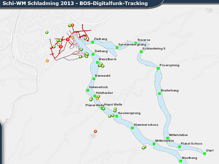 Bild: Abbildung digitalen Trackings auf einer Karte